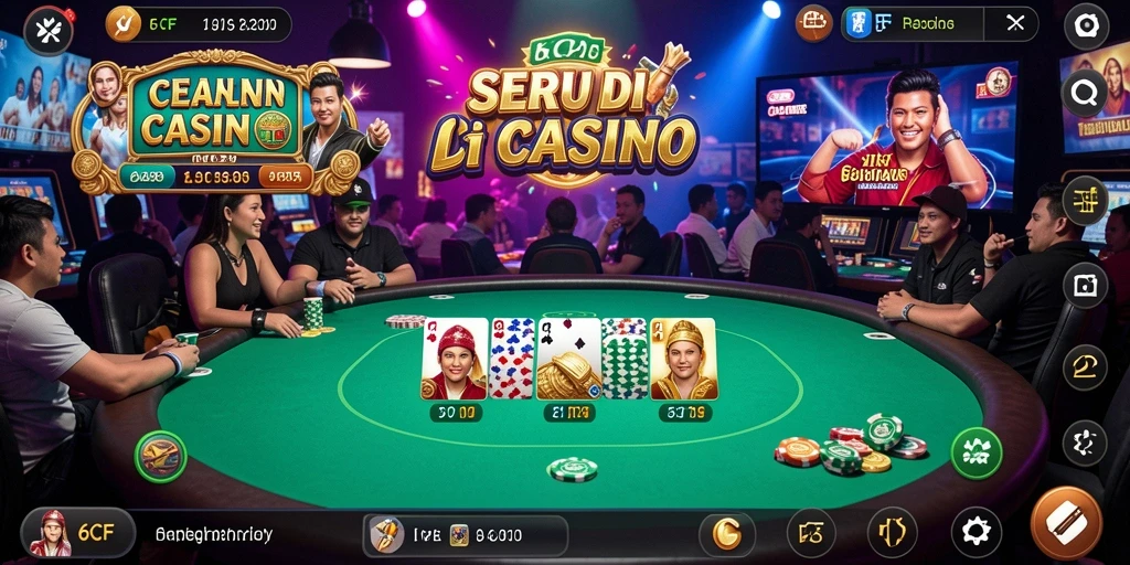Tampilan gameplay Live Casino yang menarik dan interaktif di 6CF.