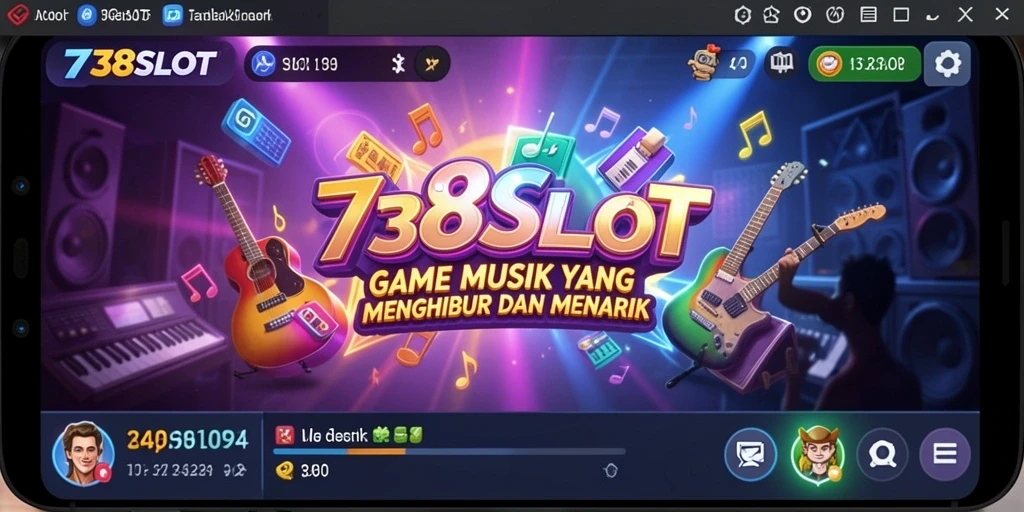 Tampilan screenshot 738SLOT menampilkan gameplay musik yang interaktif dan menarik.