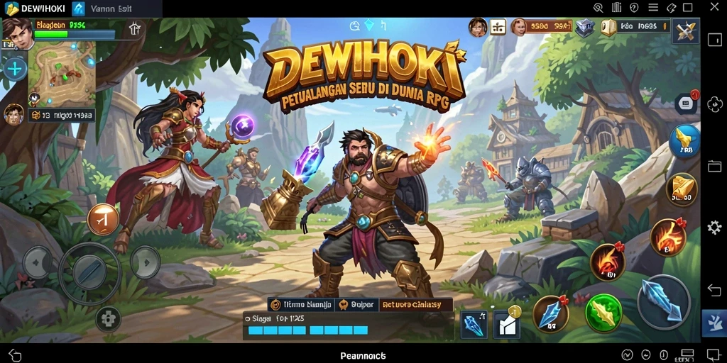 Tampilan karakter dan grafik gameplay yang menakjubkan di DEWIHOKI.