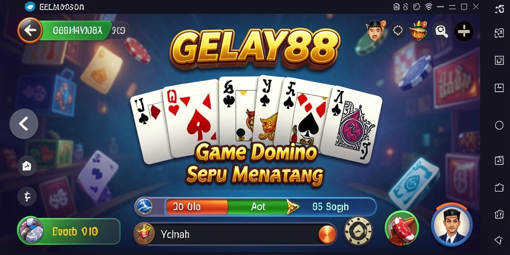 Tampilan gameplay seru di GELAY88 dengan kartu Domino.