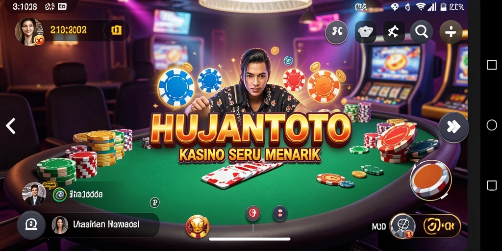 Screenshot gameplay HUJANTOTO menampilkan aksi Kasino yang mendebarkan.