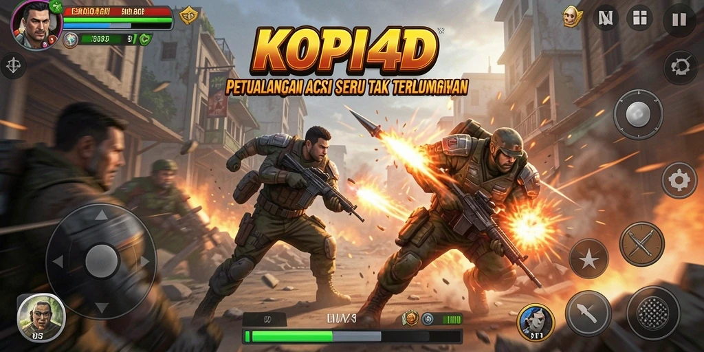 Tampilan intens dari gameplay aksi KOPI4D yang mendebarkan.