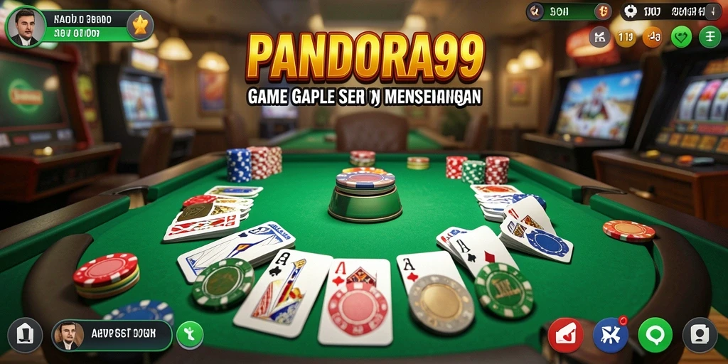 Tampilan grafik PANDORA99 dengan gameplay Gaple yang menarik.