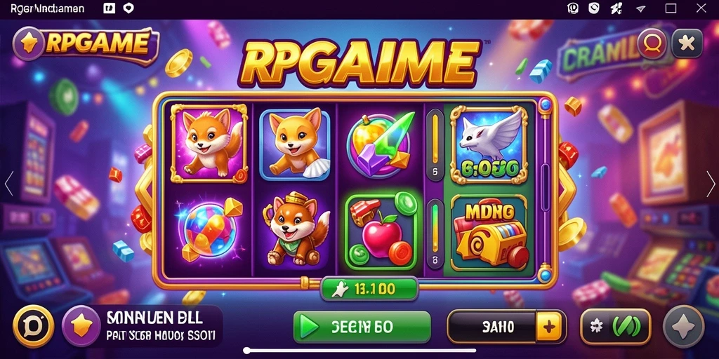 Tampilan gameplay RPGAME yang penuh warna dan mendebarkan.