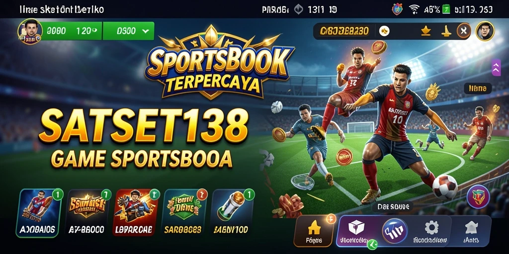 Tampilan grafik menarik yang menggambarkan gameplay Sportsbook.