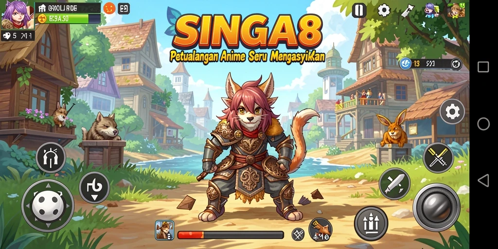 Tampilan gameplay SINGA8 yang memukau dan penuh aksi.