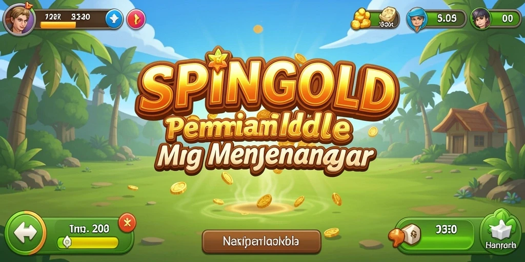 Tampilan gameplay SPINGOLD yang penuh warna dan menarik.